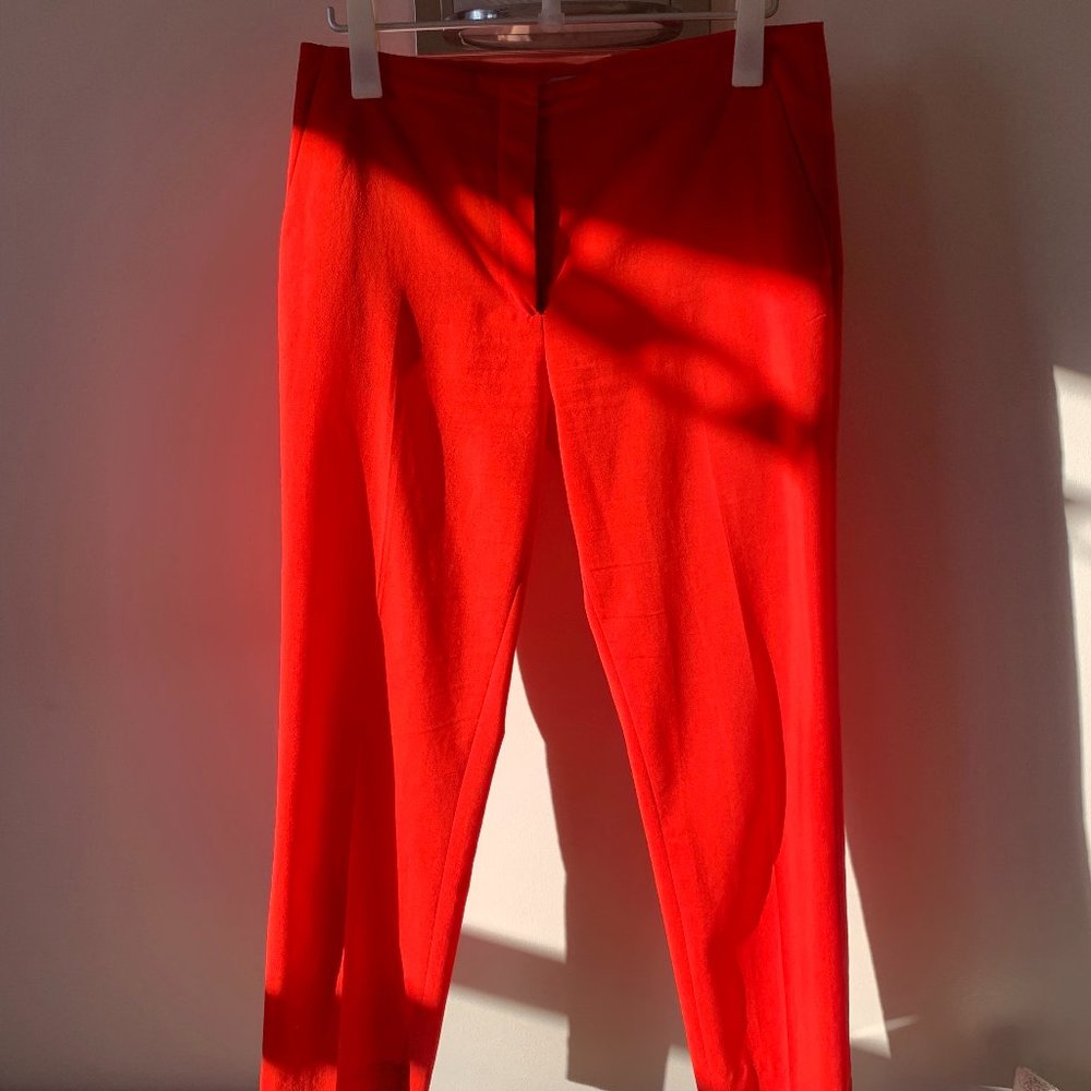 COS red/orange cropped trousers